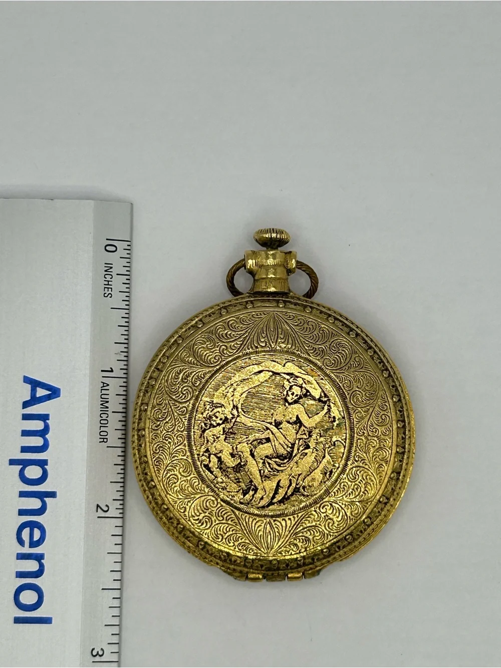 NEW VTG Makeup Powder Compact pocket Watch Max Factor Goldtone/ Mirror Aphrodite